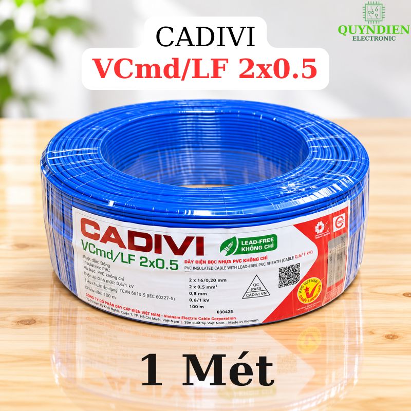 Dây Điện Đôi Mềm Cadivi VCmd/LF 2x0.5