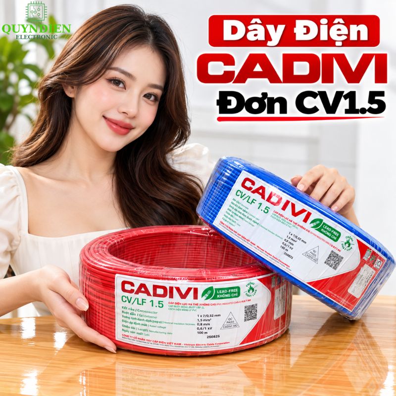 Dây điện CADIVI đơn Lõi 7 Sợi CV1.5