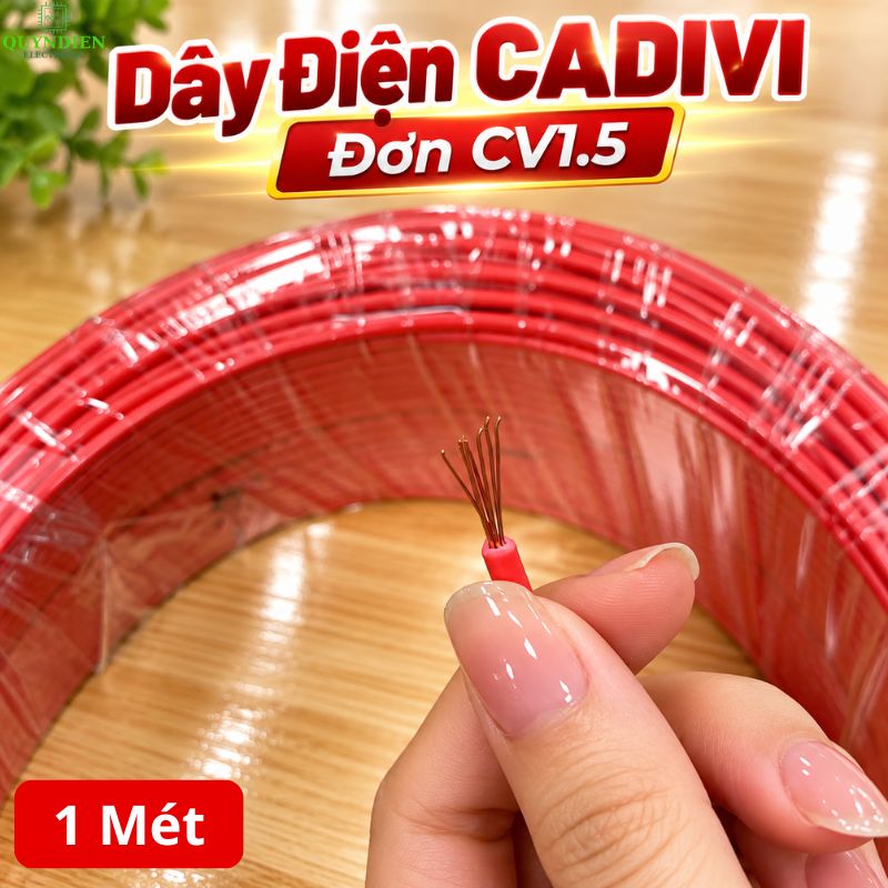 Dây điện CADIVI đơn Lõi 7 Sợi CV1.5