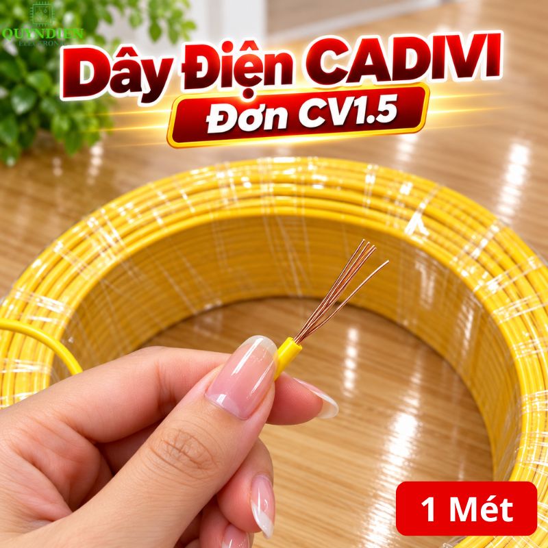 Dây điện CADIVI đơn Lõi 7 Sợi CV1.5