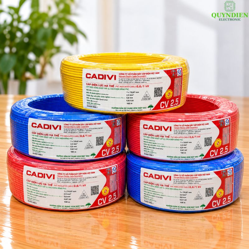 Dây điện CADIVI đơn Lõi 7 Sợi CV2.5