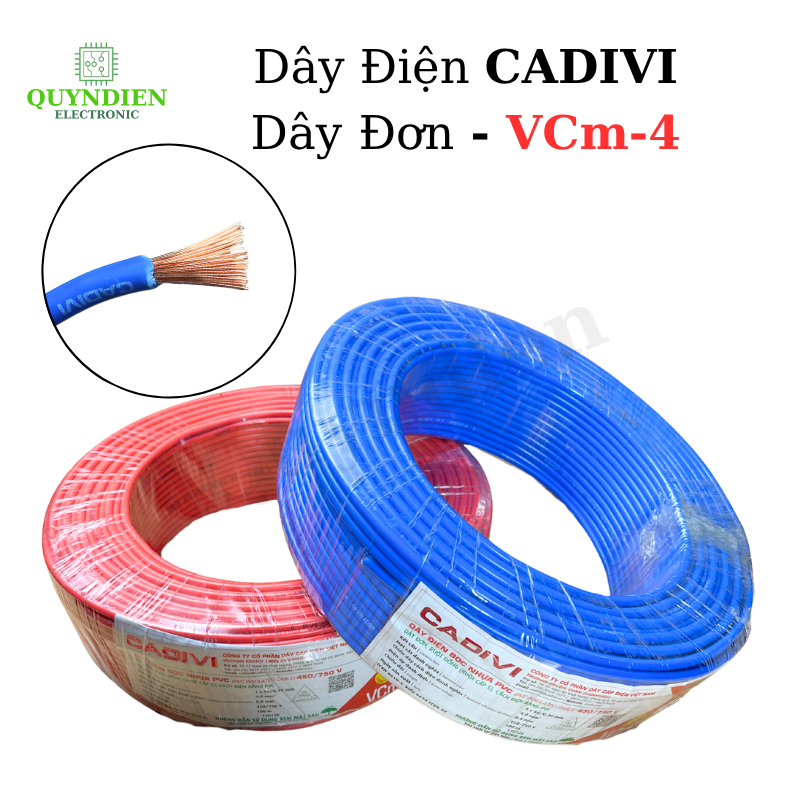 Dây điện đơn mềm Cadivi VCm-4 450/750V Truyền Tải Điện Ổn Định