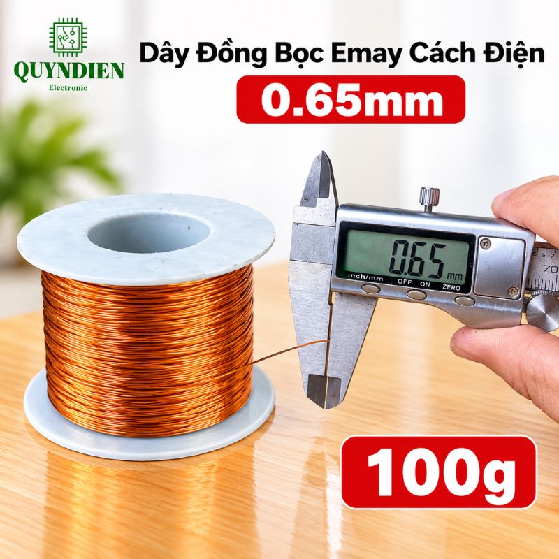 Dây Đồng Bọc Emay Cách Điện Size 0.65mm