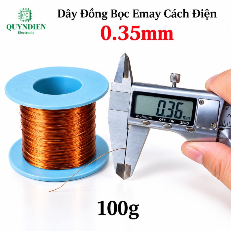 Dây Đồng Bọc Emay Cách Điện Size 0.35mm