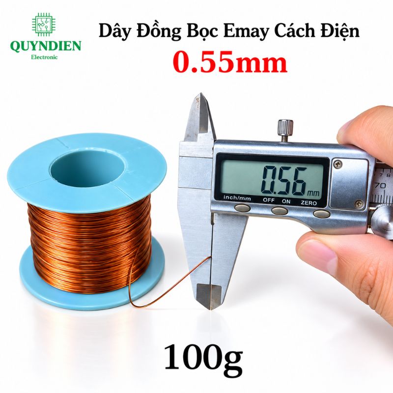 Dây Đồng Bọc Emay Cách Điện Size 0.55mm