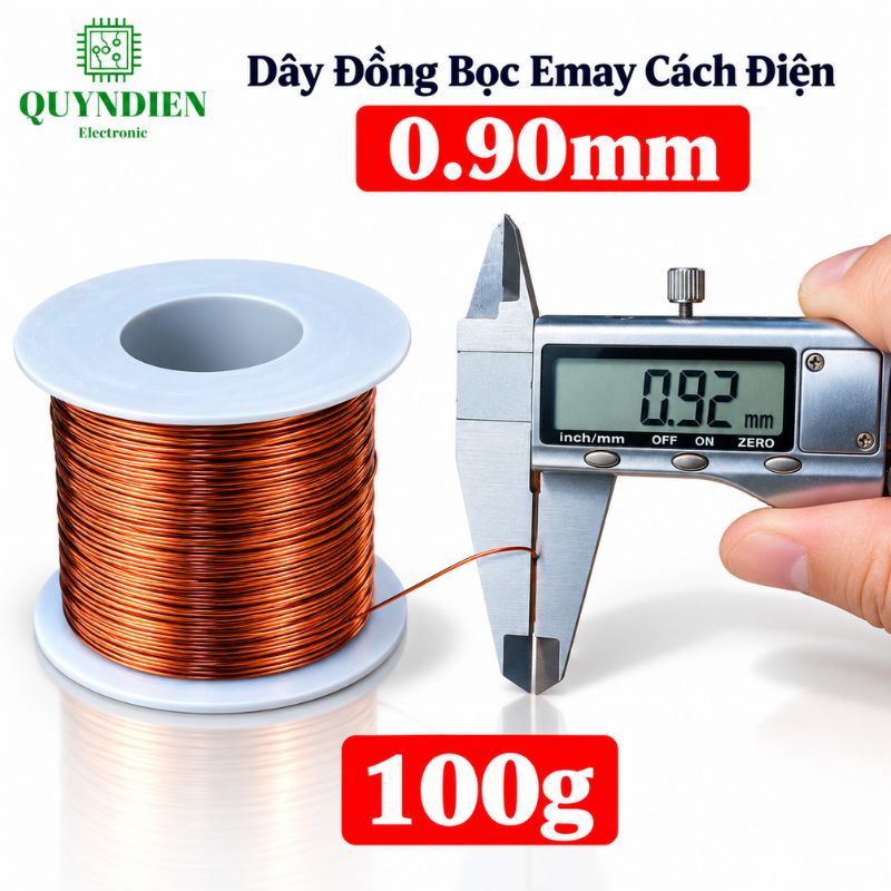 Dây Đồng Bọc Emay Cách Điện Size 0.90mm