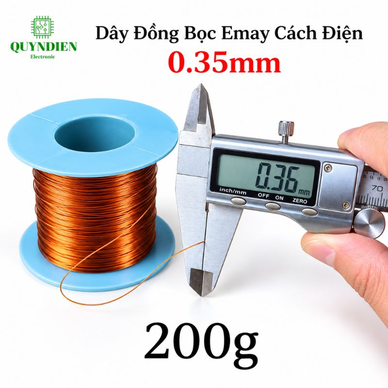 Dây Đồng Bọc Emay Cách Điện Size 0.35mm