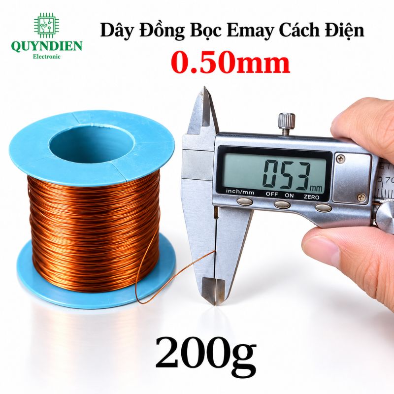 Dây Đồng Bọc Emay Cách Điện Size 0.50mm