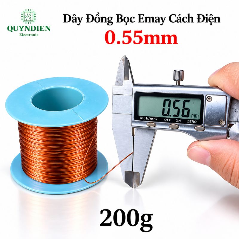 Dây Đồng Bọc Emay Cách Điện Size 0.55mm