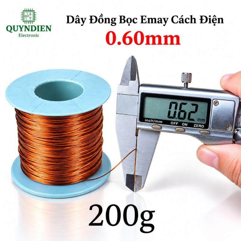 Dây Đồng Bọc Emay Cách Điện Size 0.60mm