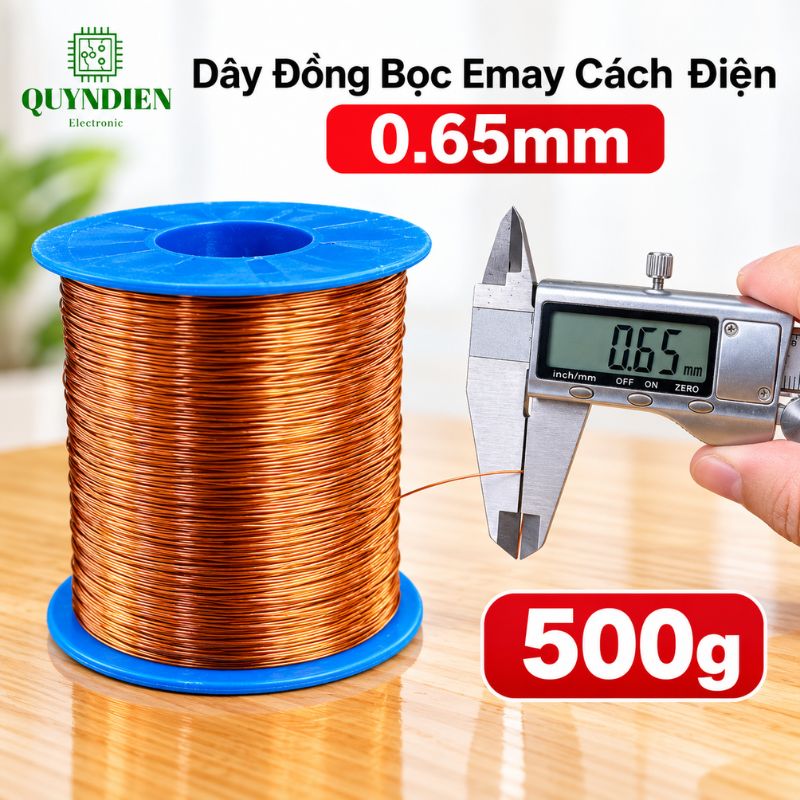 Dây Đồng Bọc Emay Cách Điện Size 0.65mm