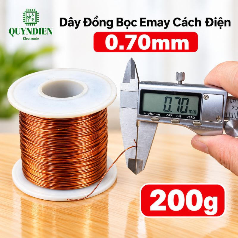 Dây Đồng Bọc Emay Cách Điện Size 0.70mm