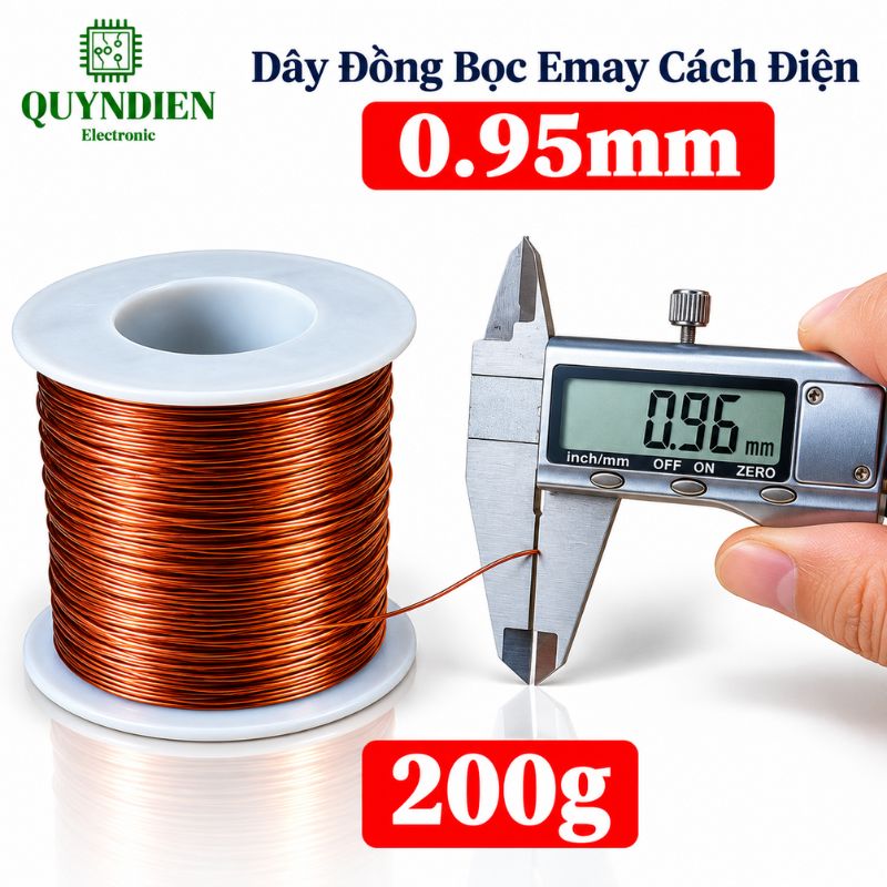 Dây Đồng Bọc Emay Cách Điện Size 0.95mm