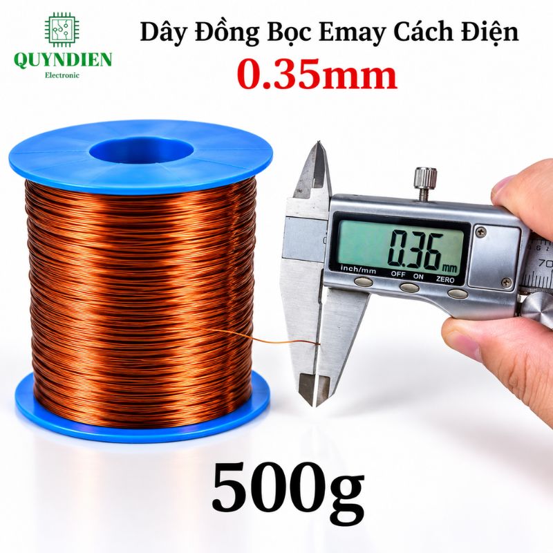 Dây Đồng Bọc Emay Cách Điện Size 0.35mm