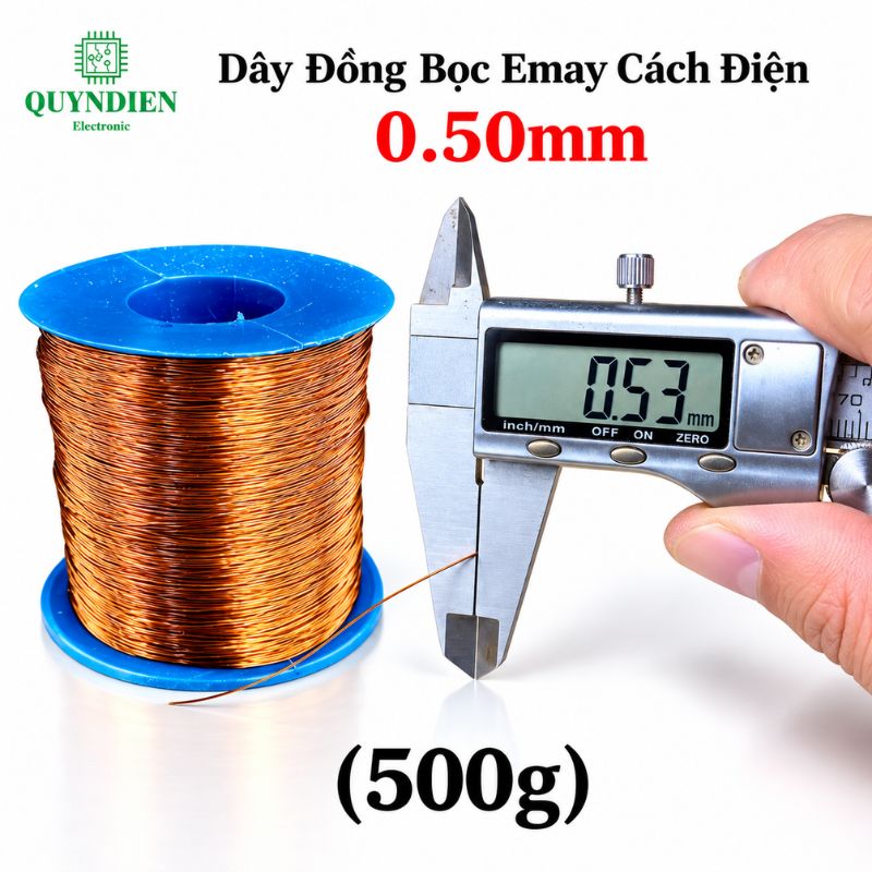 Dây Đồng Bọc Emay Cách Điện Size 0.50mm
