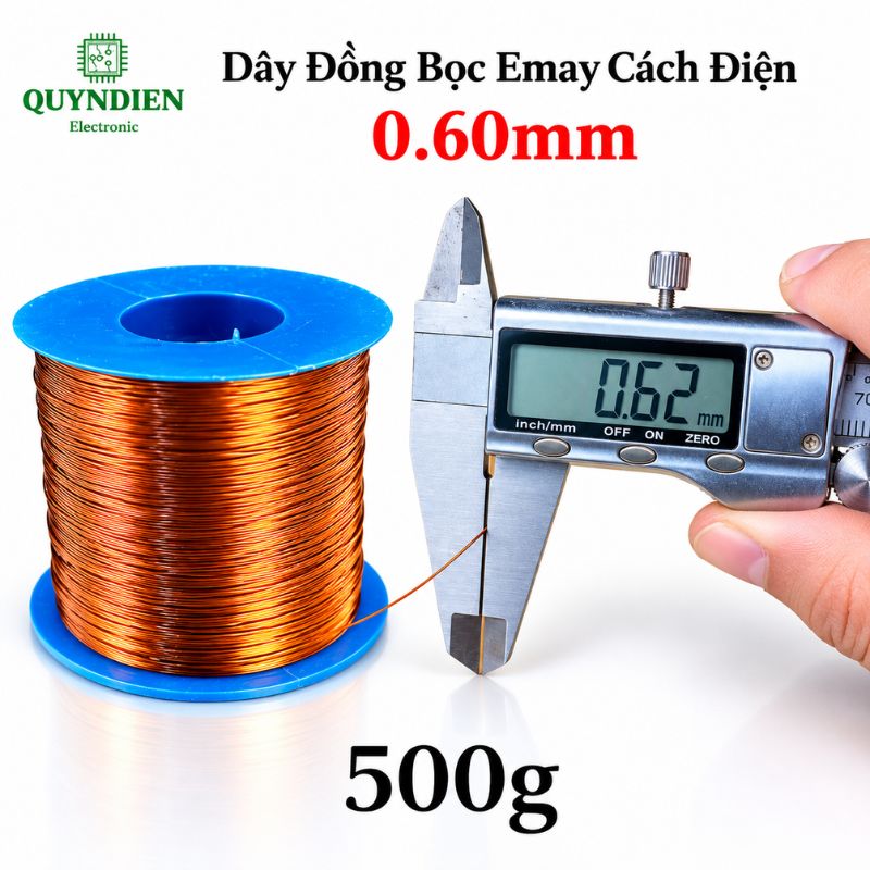 Dây Đồng Bọc Emay Cách Điện Size 0.60mm
