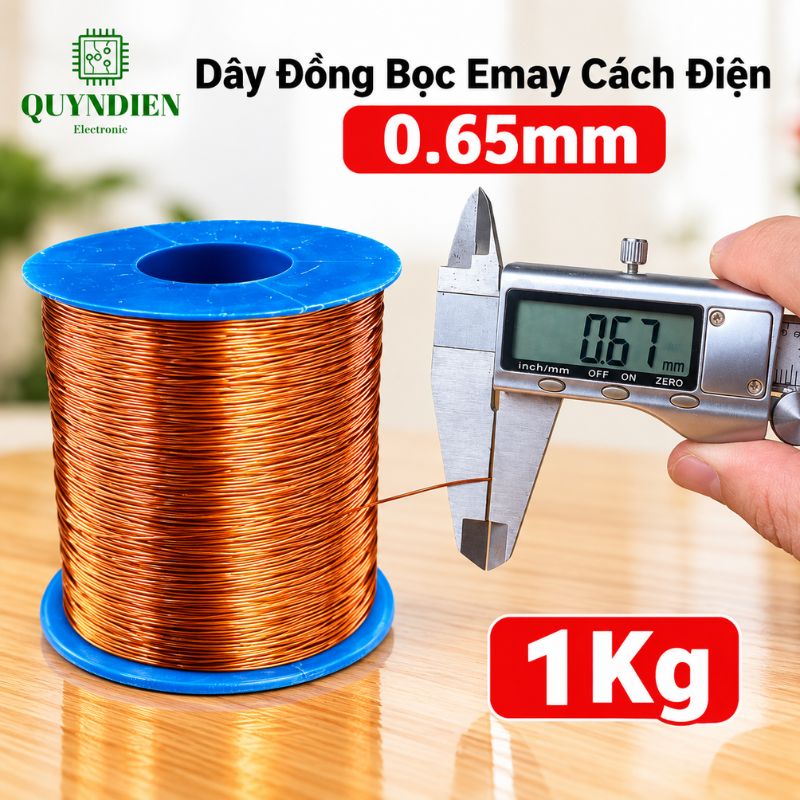 Dây Đồng Bọc Emay Cách Điện Size 0.65mm