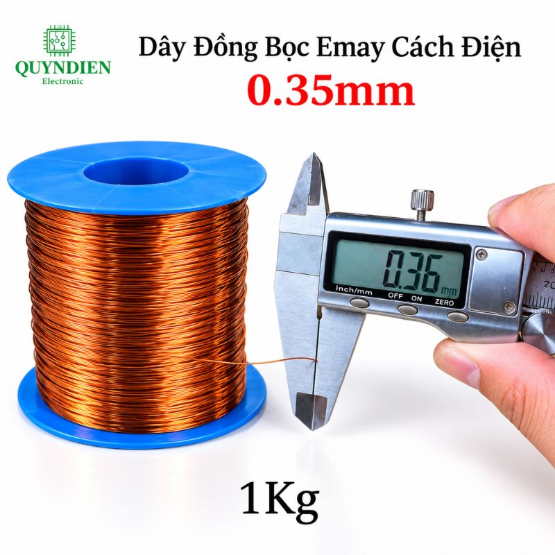 Dây Đồng Bọc Emay Cách Điện Size 0.35mm