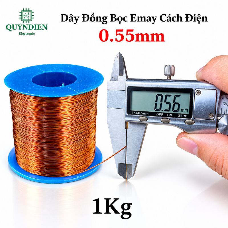Dây Đồng Bọc Emay Cách Điện Size 0.55mm