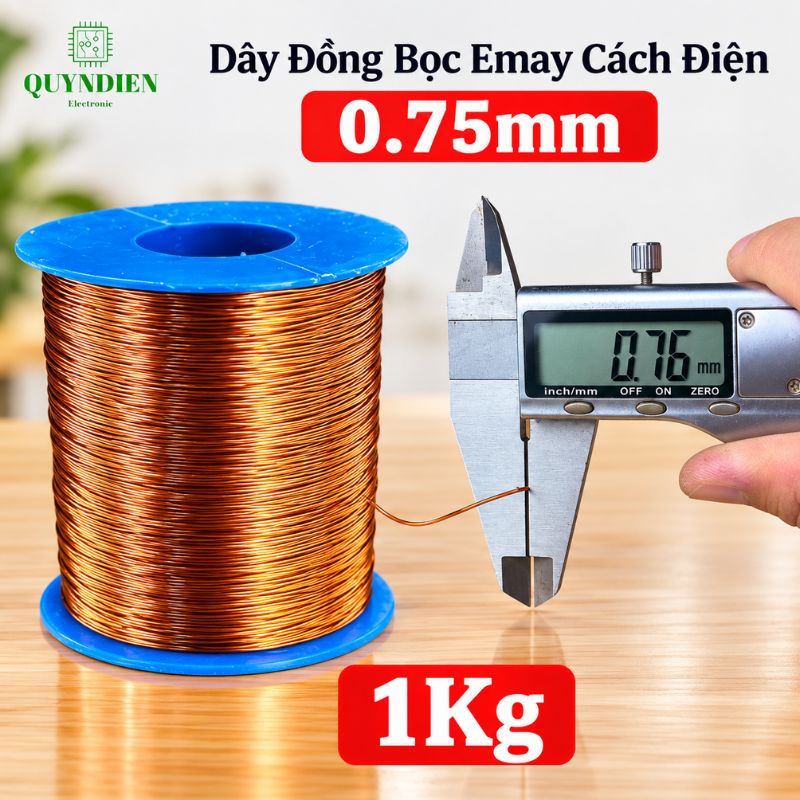 Dây Đồng Bọc Emay Cách Điện Size 0.75mm
