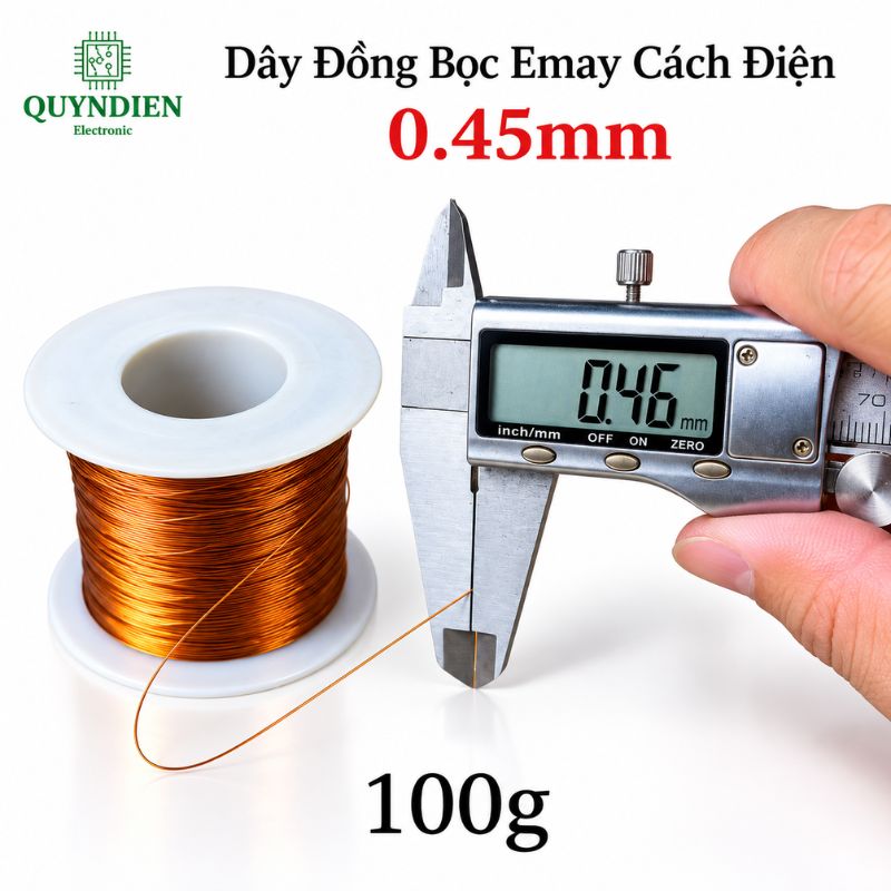 Dây Đồng Bọc Emay Cách Điện Size 0.45mm