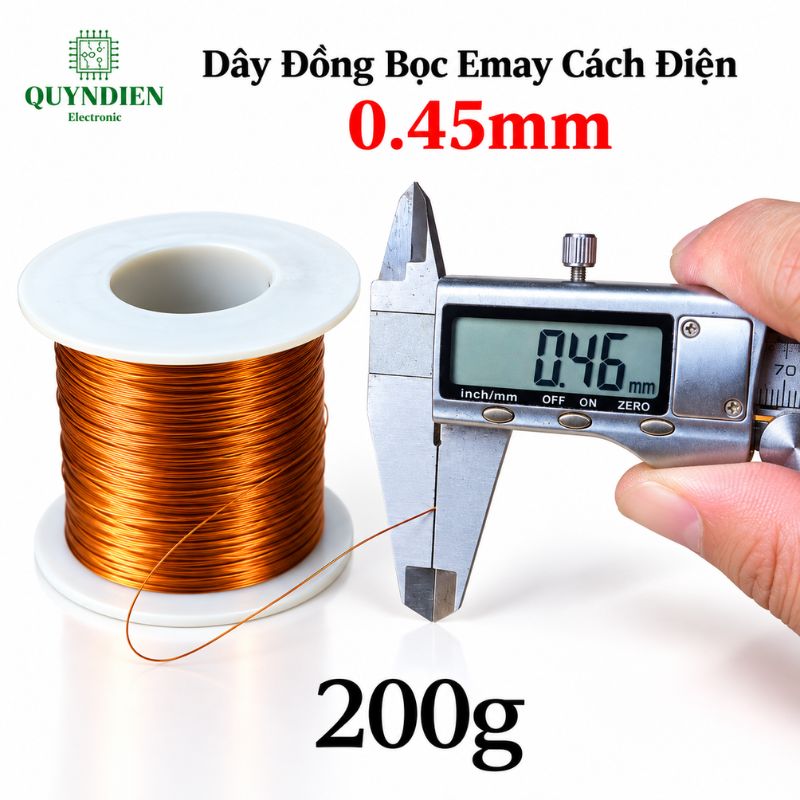 Dây Đồng Bọc Emay Cách Điện Size 0.45mm