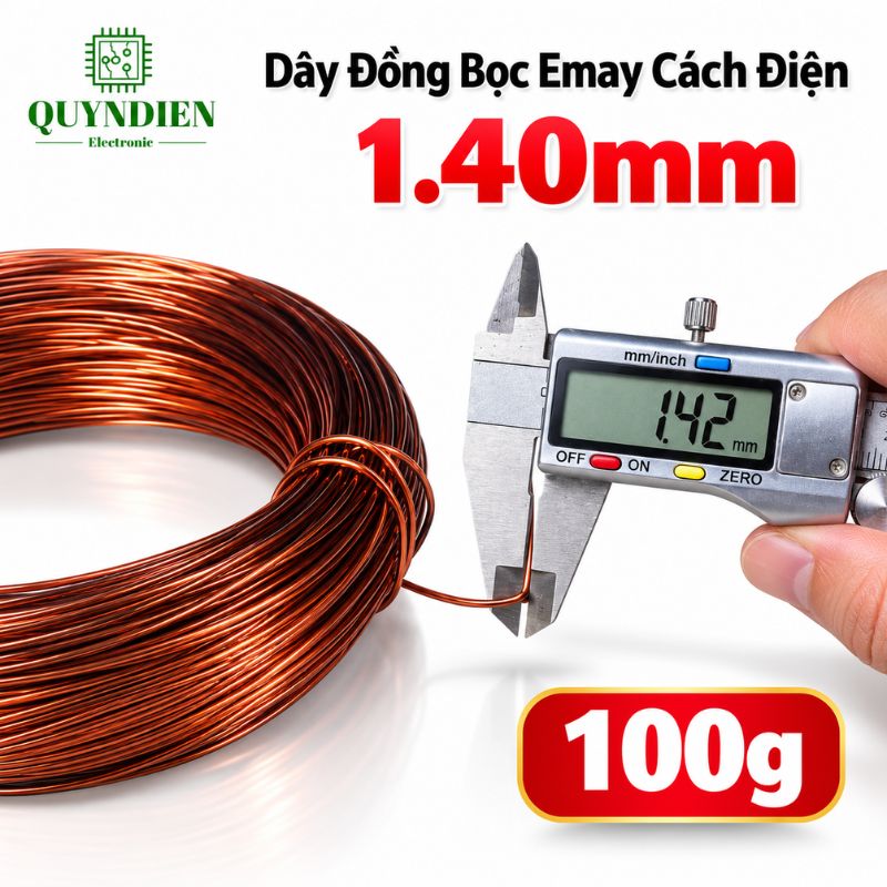 Dây Đồng Bọc Emay Cách Điện Size 1.40mm