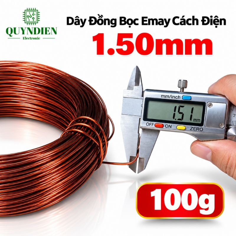 Dây Đồng Bọc Emay Cách Điện Size 1.50mm