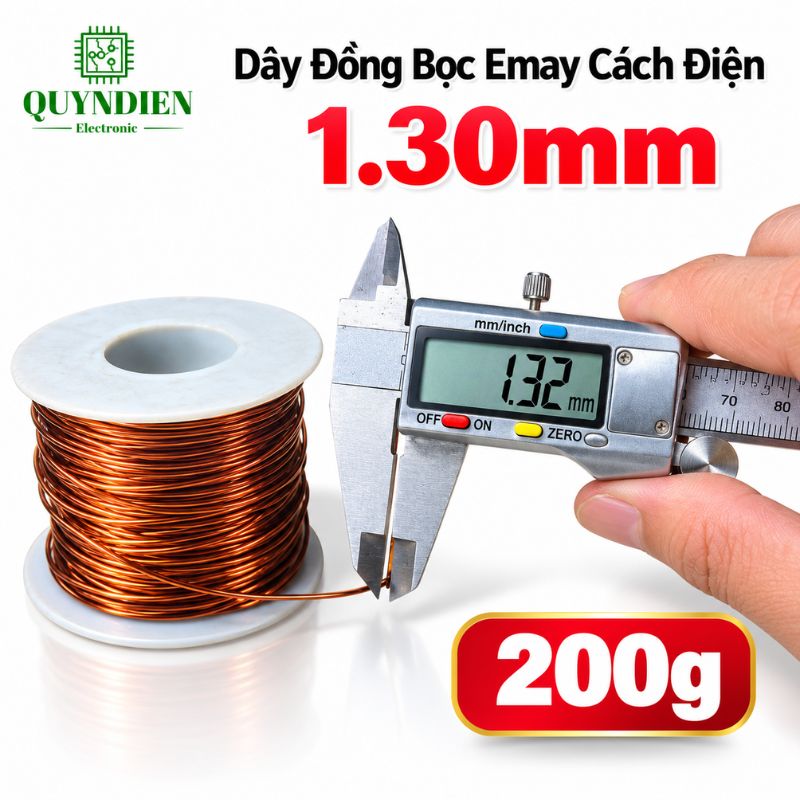 Dây Đồng Bọc Emay Cách Điện Size 1.30mm