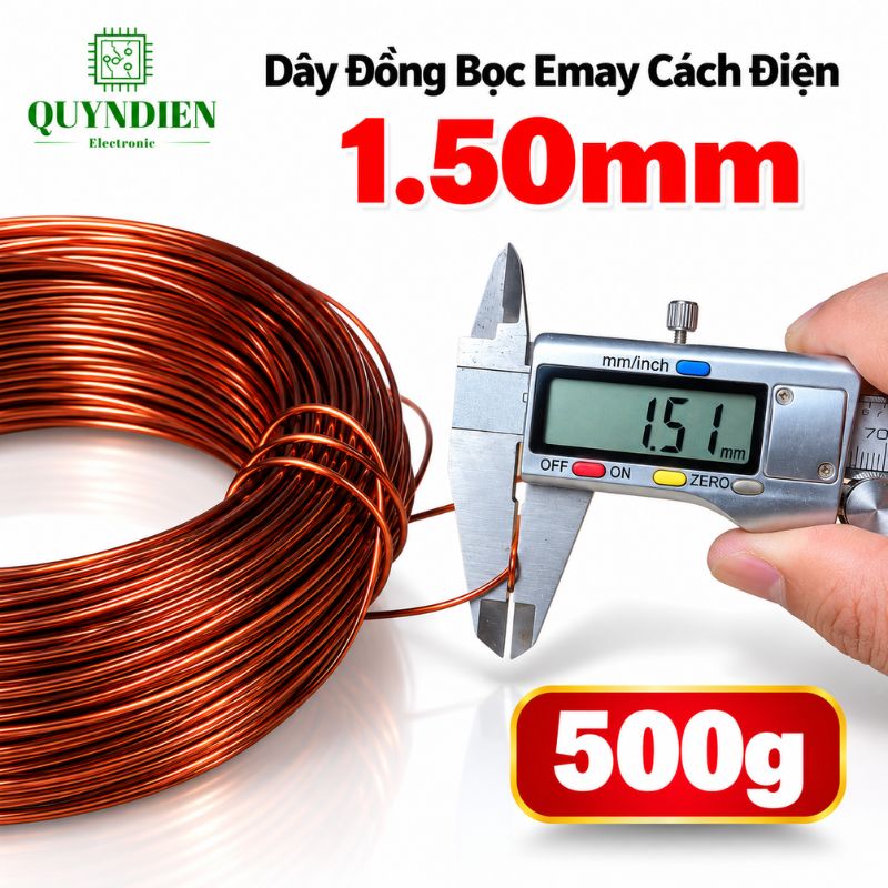 Dây Đồng Bọc Emay Cách Điện Size 1.50mm