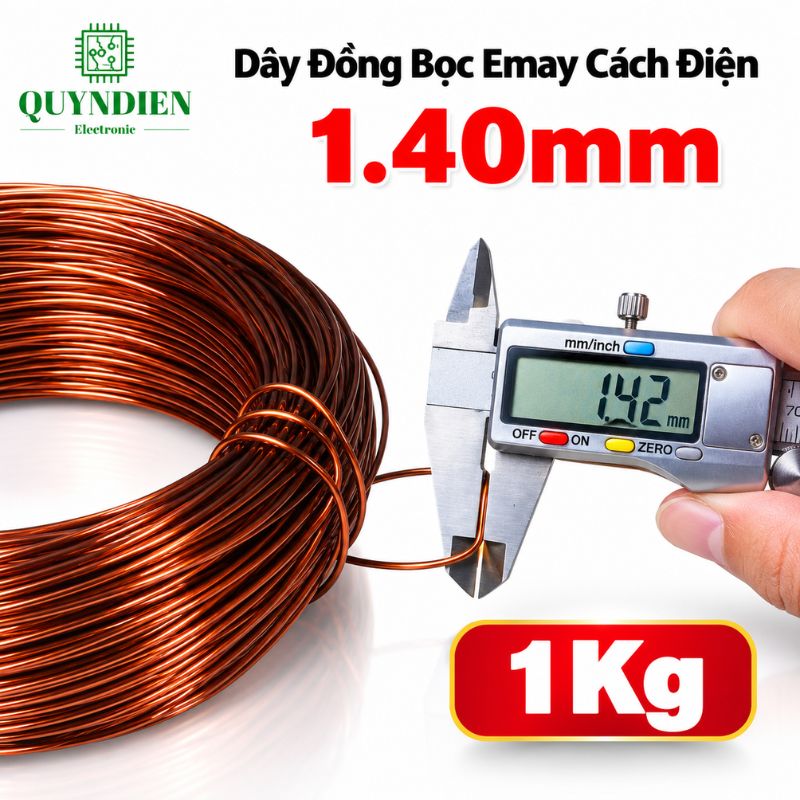 Dây Đồng Bọc Emay Cách Điện Size 1.40mm