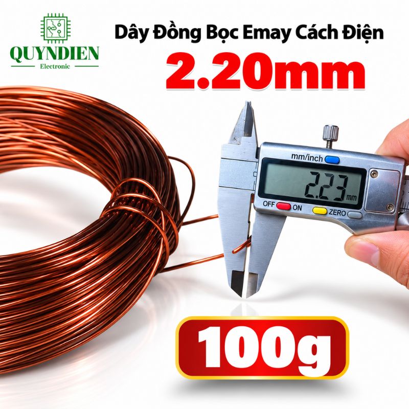 Dây Đồng Bọc Emay Cách Điện Size 2.20mm