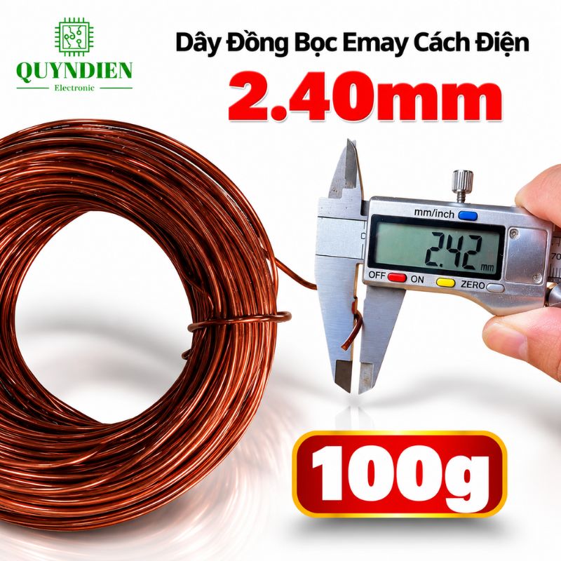 Dây Đồng Bọc Emay Cách Điện Size 2.40mm