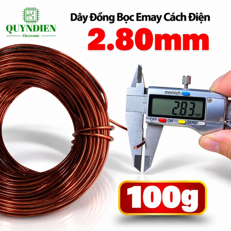 Dây Đồng Bọc Emay Cách Điện Size 2.80mm