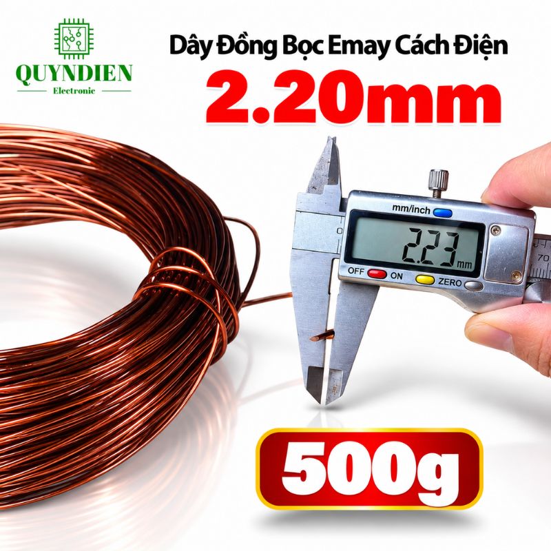 Dây Đồng Bọc Emay Cách Điện Size 2.20mm