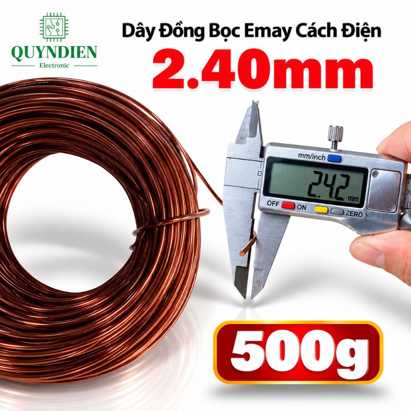 Dây Đồng Bọc Emay Cách Điện Size 2.40mm