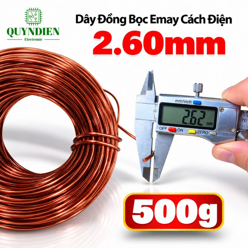 Dây Đồng Bọc Emay Cách Điện Size 2.60mm