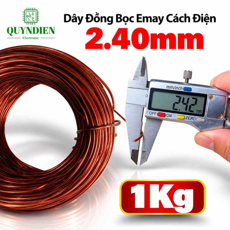 Dây Đồng Bọc Emay Cách Điện Size 2.40mm