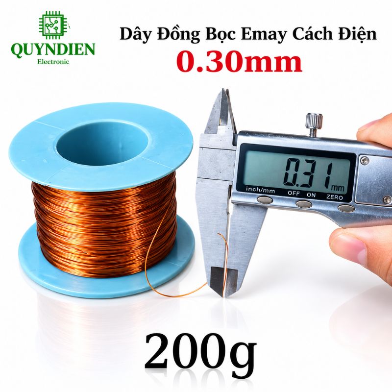 Dây Đồng Bọc Emay Cách Điện Size 0.30mm