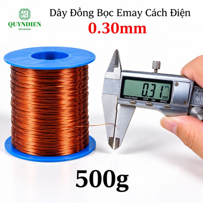 Dây Đồng Bọc Emay Cách Điện Size 0.30mm