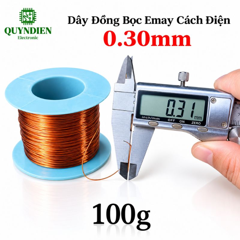 Dây Đồng Bọc Emay Cách Điện Size 0.30mm
