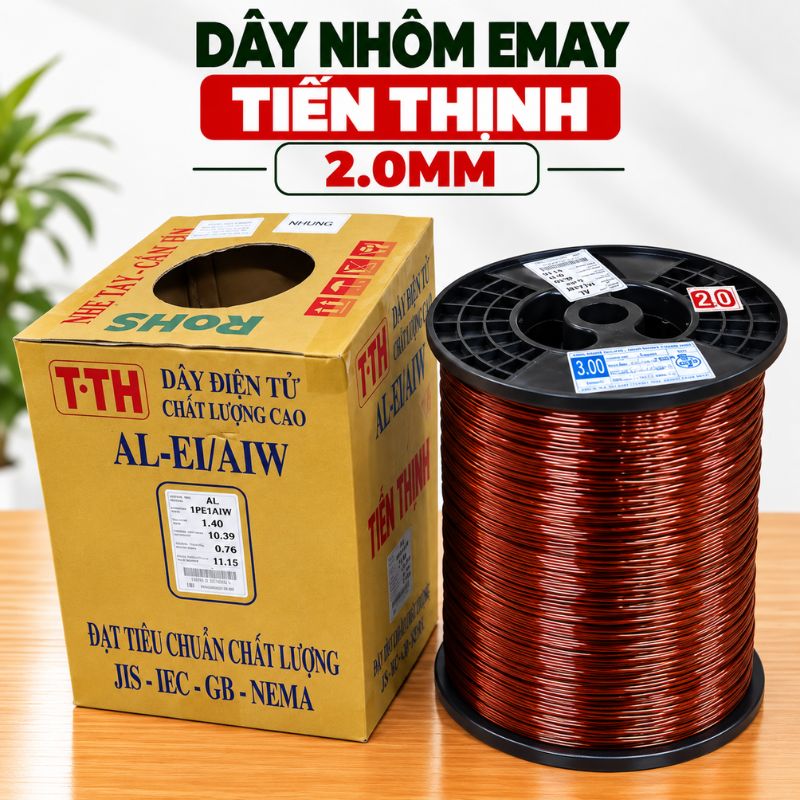 Dây Nhôm Bọc Emay Tiến Thịnh Size 2.00mm