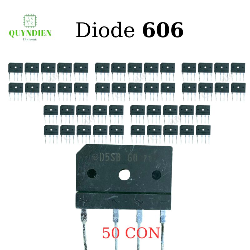 Diode Cầu Dẹp 606 - 10A 1000V ̣hàng tháo máy