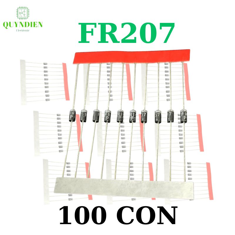Diode xung FR207 2A 1000V loại dây