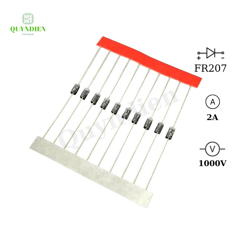 Diode xung FR207 2A 1000V loại dây