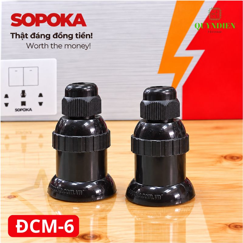 Đuôi đèn chịu mưa ngoài trời ren Xoán E27 SOPOKA