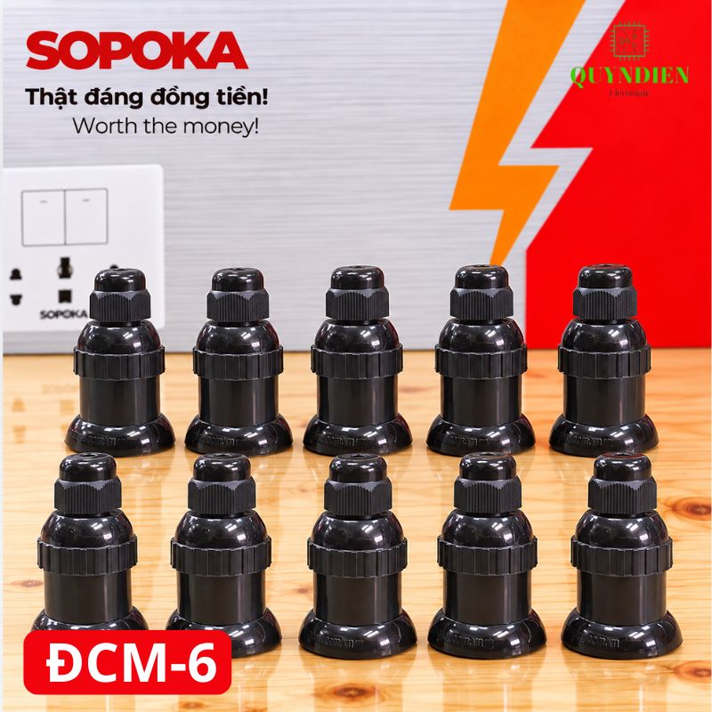 Đuôi đèn chịu mưa ngoài trời ren Xoán E27 SOPOKA