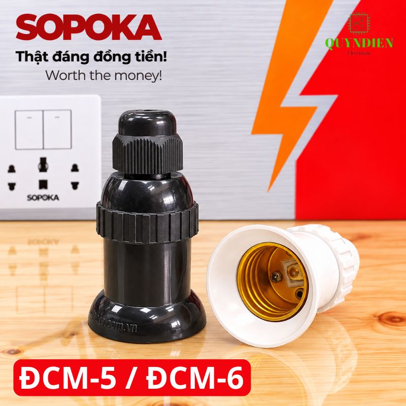 Đuôi đèn chịu mưa ngoài trời ren Xoán E27 SOPOKA