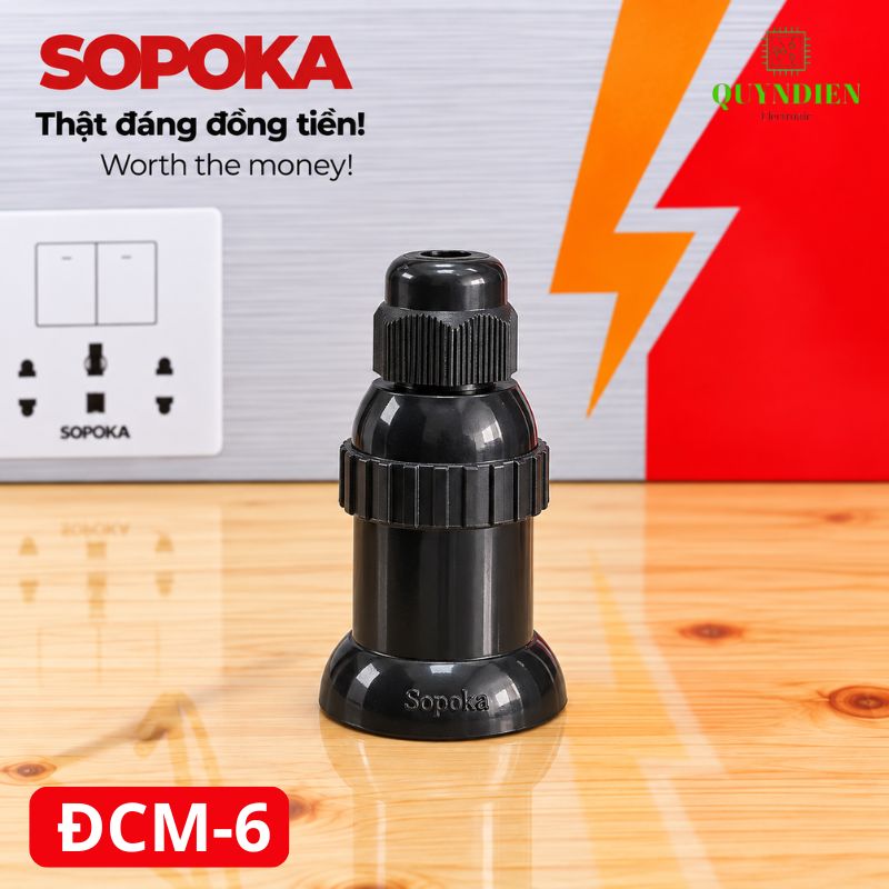 Đuôi đèn chịu mưa ngoài trời ren Xoán E27 SOPOKA