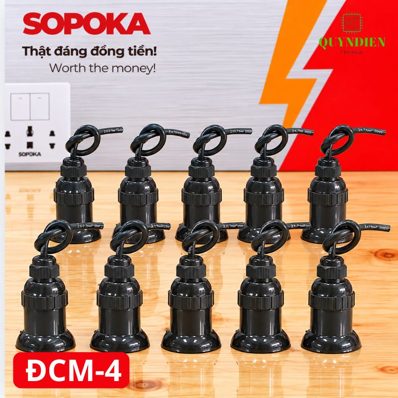 Đuôi đèn chịu mưa ngoài trời ren Xoán E27 SOPOKA